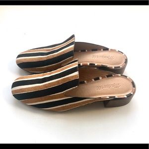 Madewell Willa Loafer Mule in Striped Calf Hair